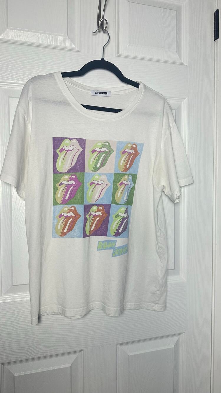 DAYDREAMER Rolling Stones 9 Licks Tongue Tee t shirt Band Vintage Style Sz LARGE
